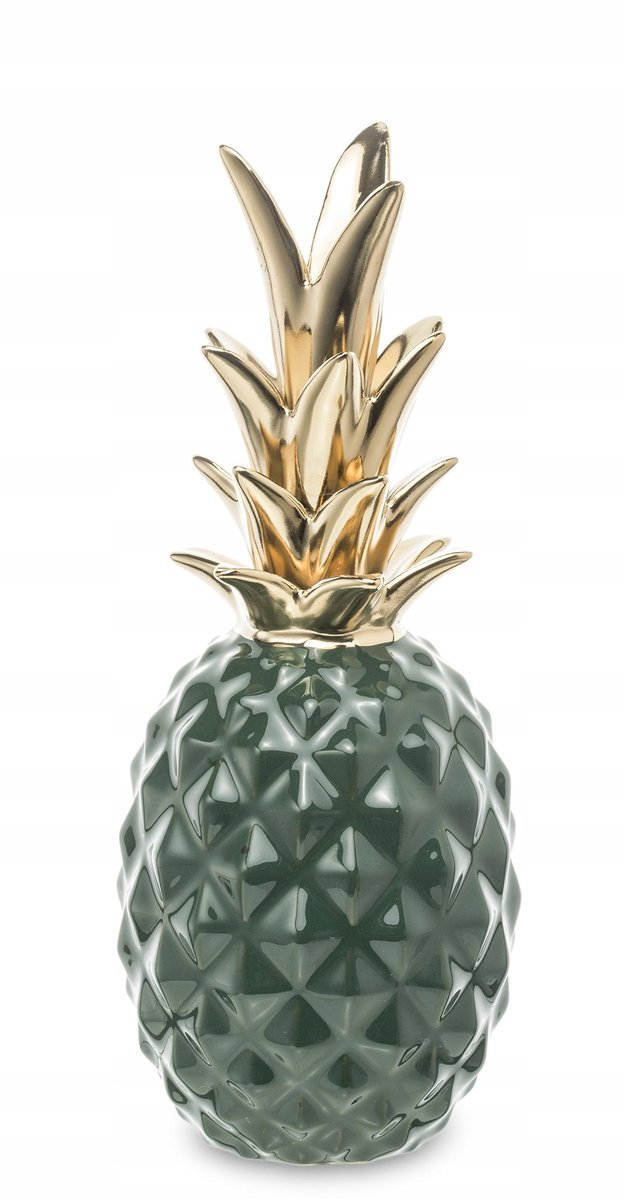 Glamour Keramiek Ananas Beeldje 23 cm - Tropische Decoratie