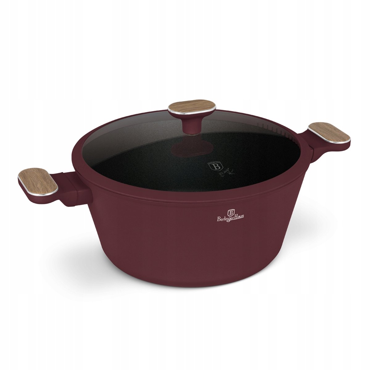 BerlingerHaus Leonardo Nordic Pan met Deksel Ø28cm - Mat Bordo