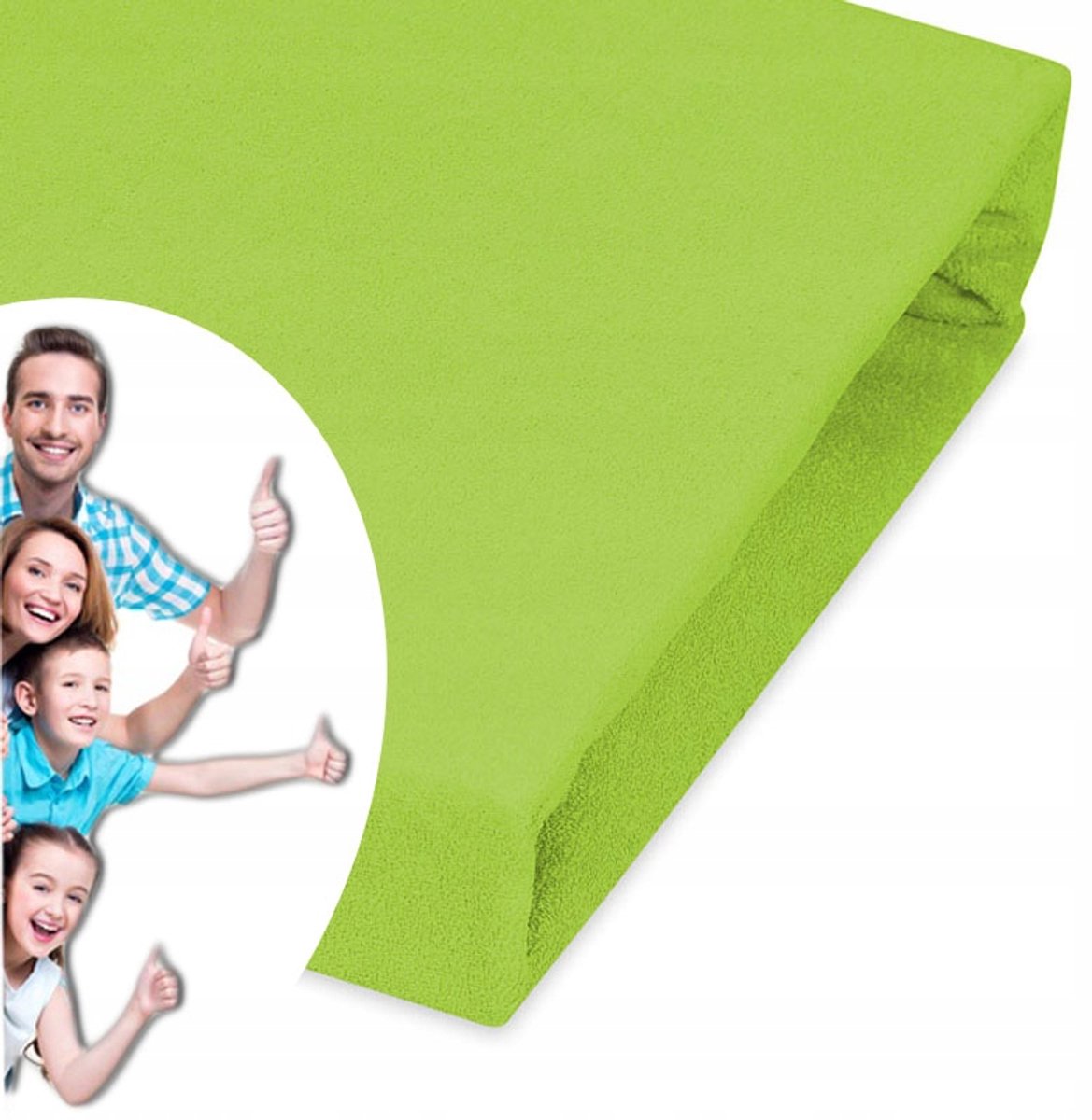 Badstof hoeslaken met elastiek 90x200 cm - diverse kleuren