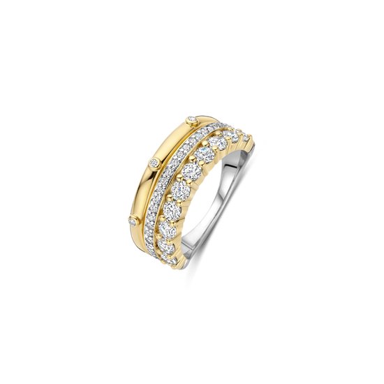 Ring femme TI SENTO - Argent 925 - Zircone plaquée or jaune - Taille 16,50 mm / taille 52 - 12397ZY