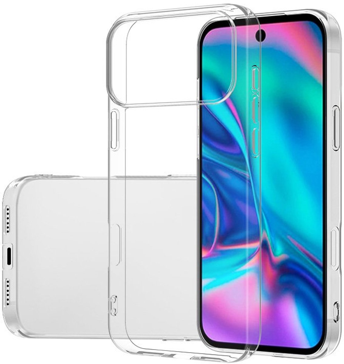Mobiq - Transparant geschikt voor iPhone 17 Pro Max Hoesje TPU - transparant