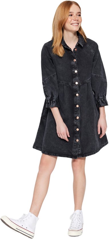 Trendyol Oversized Denimjurk Met Blauw Stiksel Twoaw22El0072