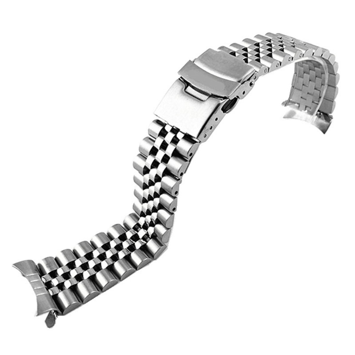 Gloednieuwe massief roestvrijstalen horlogeband Geschikt voor vervanging van de Jubilee-bandgesp - 22 mm zilver