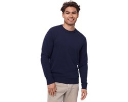 DANISH ENDURANCE Trui van Merinowol met Kasjmiermix - voor Mannen - Bruin - Marineblauw - Maat M