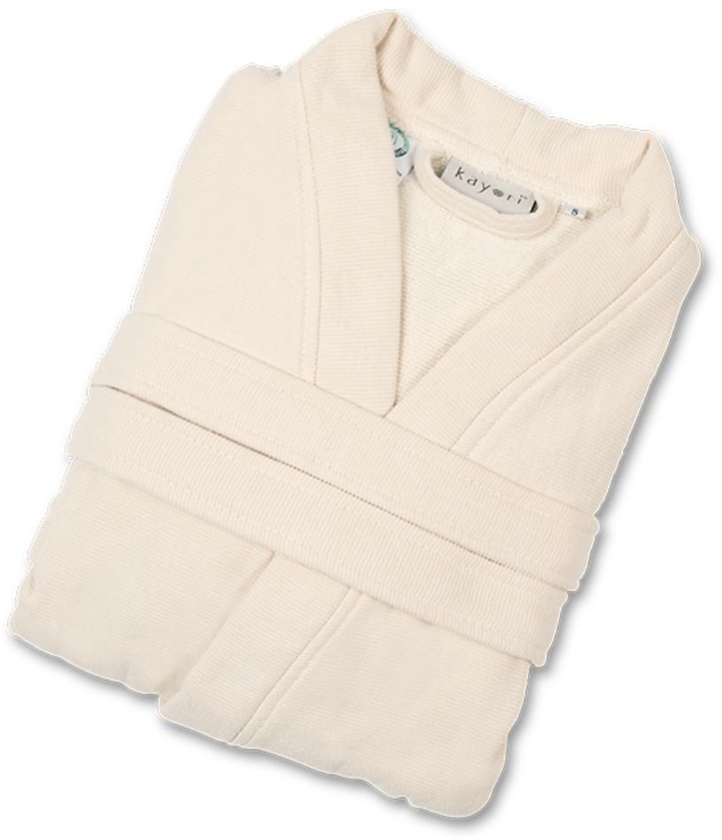 kayori Meguro Badjas - Unisex - Biologisch Katoen - Zand - L - Lang