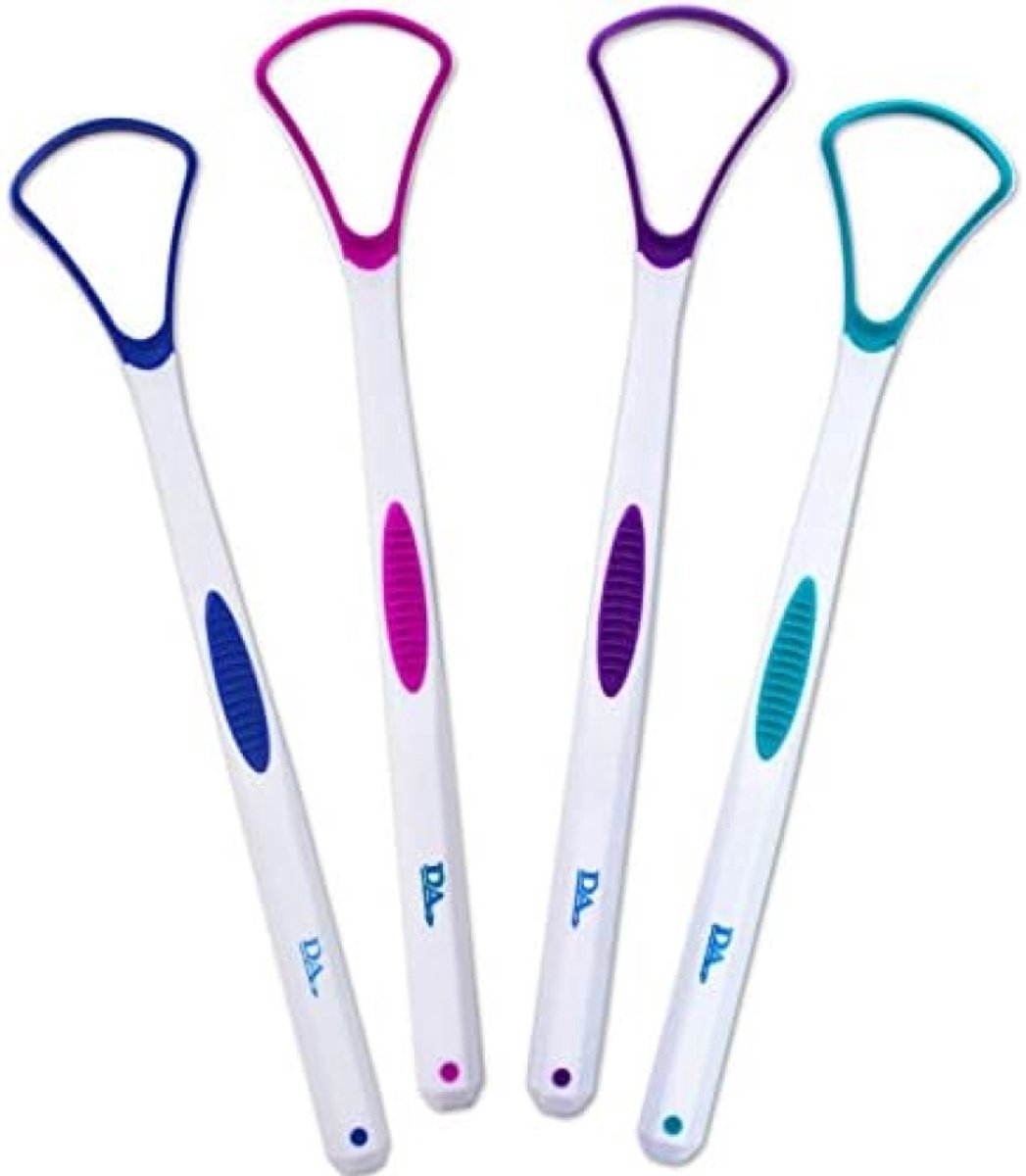 Tongreiniger Set van 4 - Zachte Silicone Kop voor Mondhygiëne