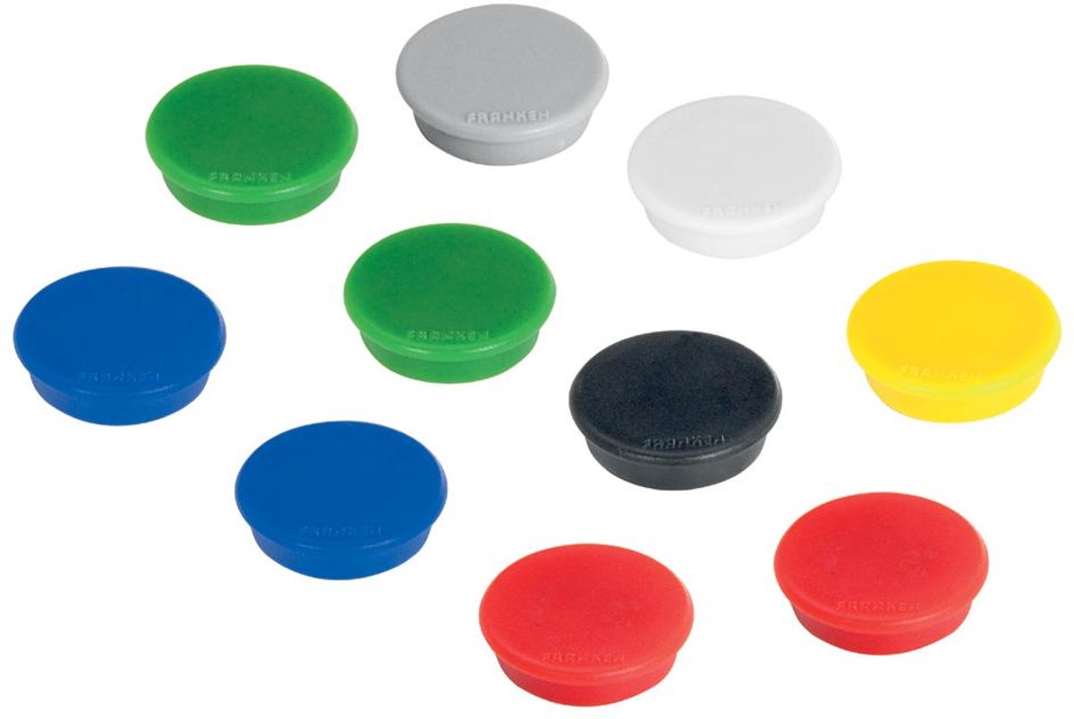 FRANKEN haftmagneet, hechtingskracht 1500g, diameter 38mm, blauw