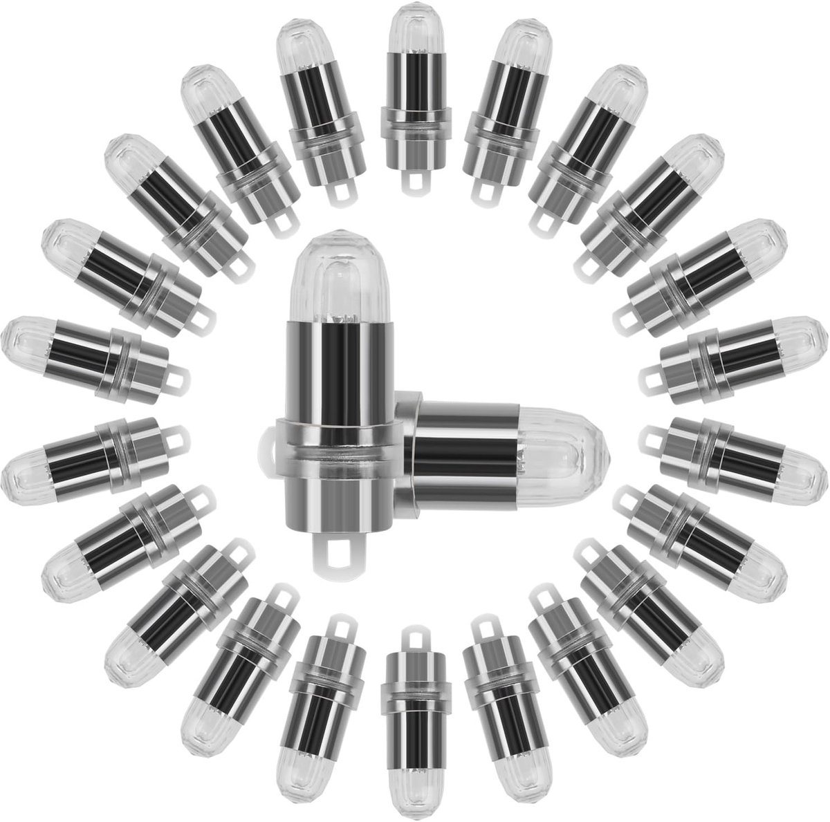 Waterdichte LED Ballonverlichting - 24 Stuks - Warm Wit Licht - 5 Uur Brandtijd - Voor Feesten & Evenementen - Binnen- En Buitengebruik - Batterij G