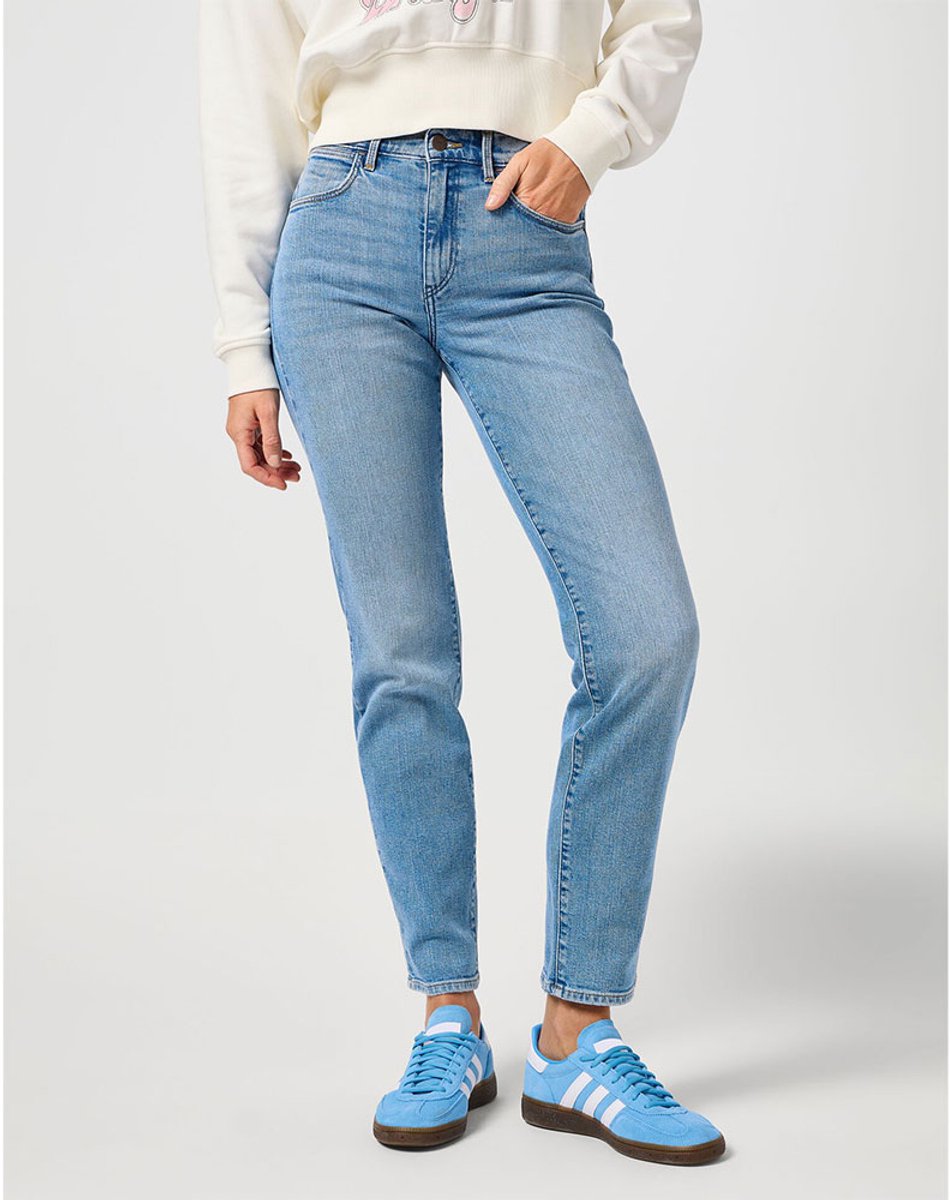 Wrangler 5 Pocket Straight Fit Spijkerbroek 31 30 Vrouw Stelth