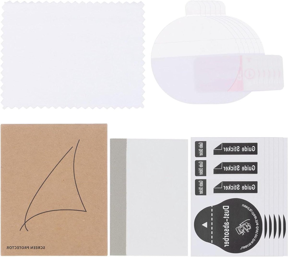 Allecto Plus - Displaybeschermfolie voor horloges 25 mm HD Krasbestendig Waterdicht - 6 stuks