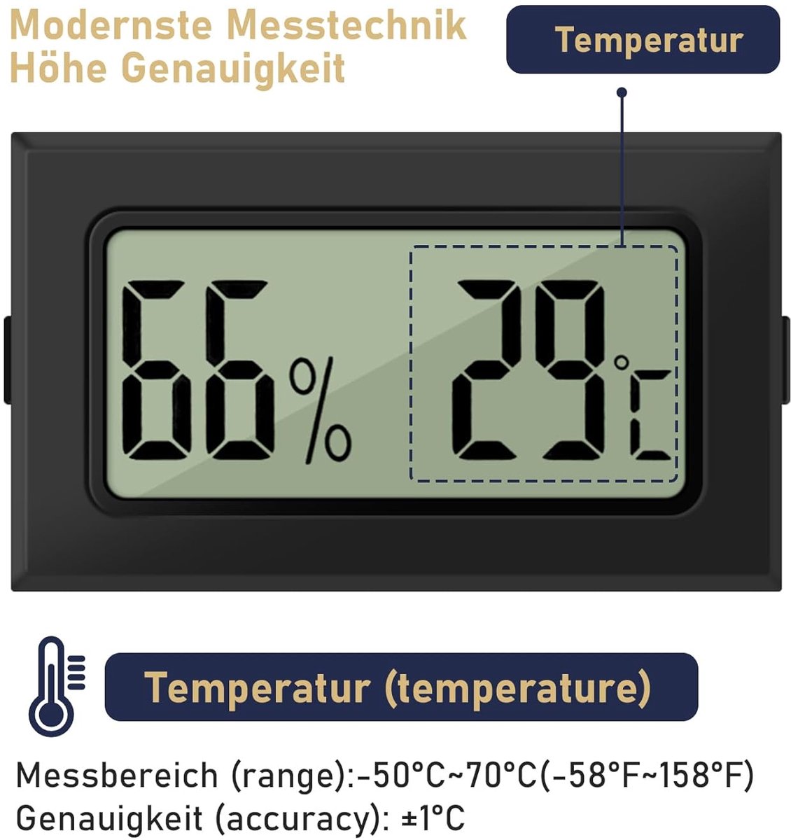 Digitale Mini Hygrometer en Thermometer 2-in-1 - 8 Stuks, Luchtvochtigheidsmeter voor Broeikas, Baby- en Woonkamer — cadeau in Cadeau-ideeën - foto 4
