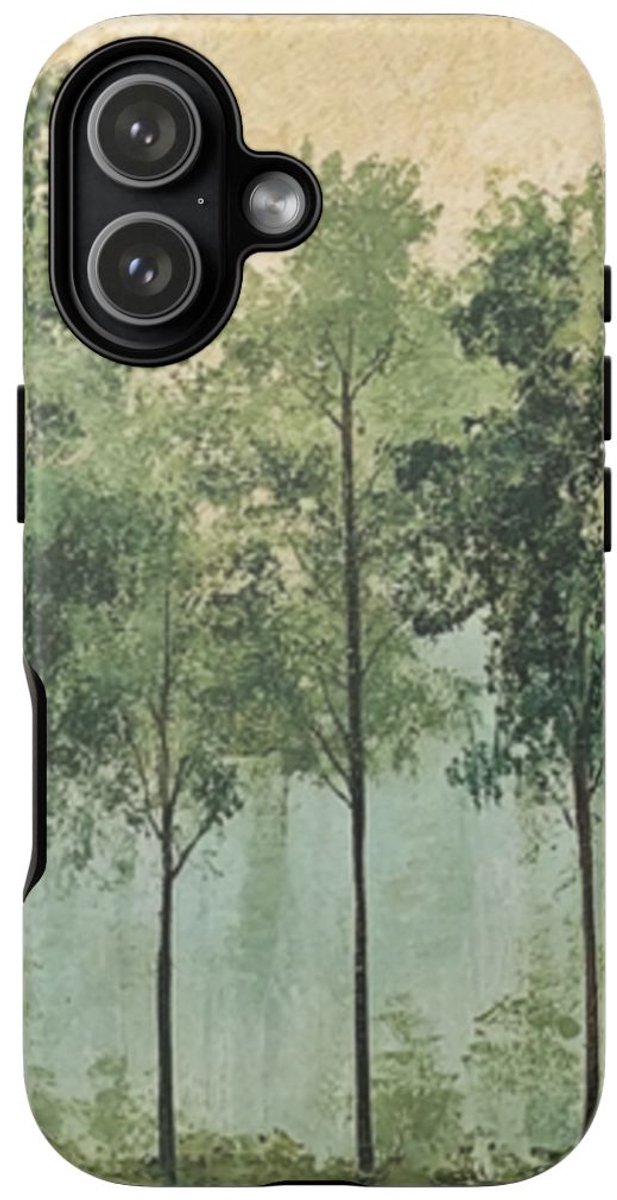 Groene Boomlijn Muurkunst – Telefoonhoesje Geschikt voor iPhone 17