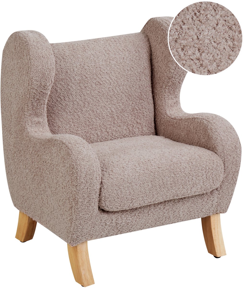 FARUM Kinderfauteuil Bouclé Taupe
