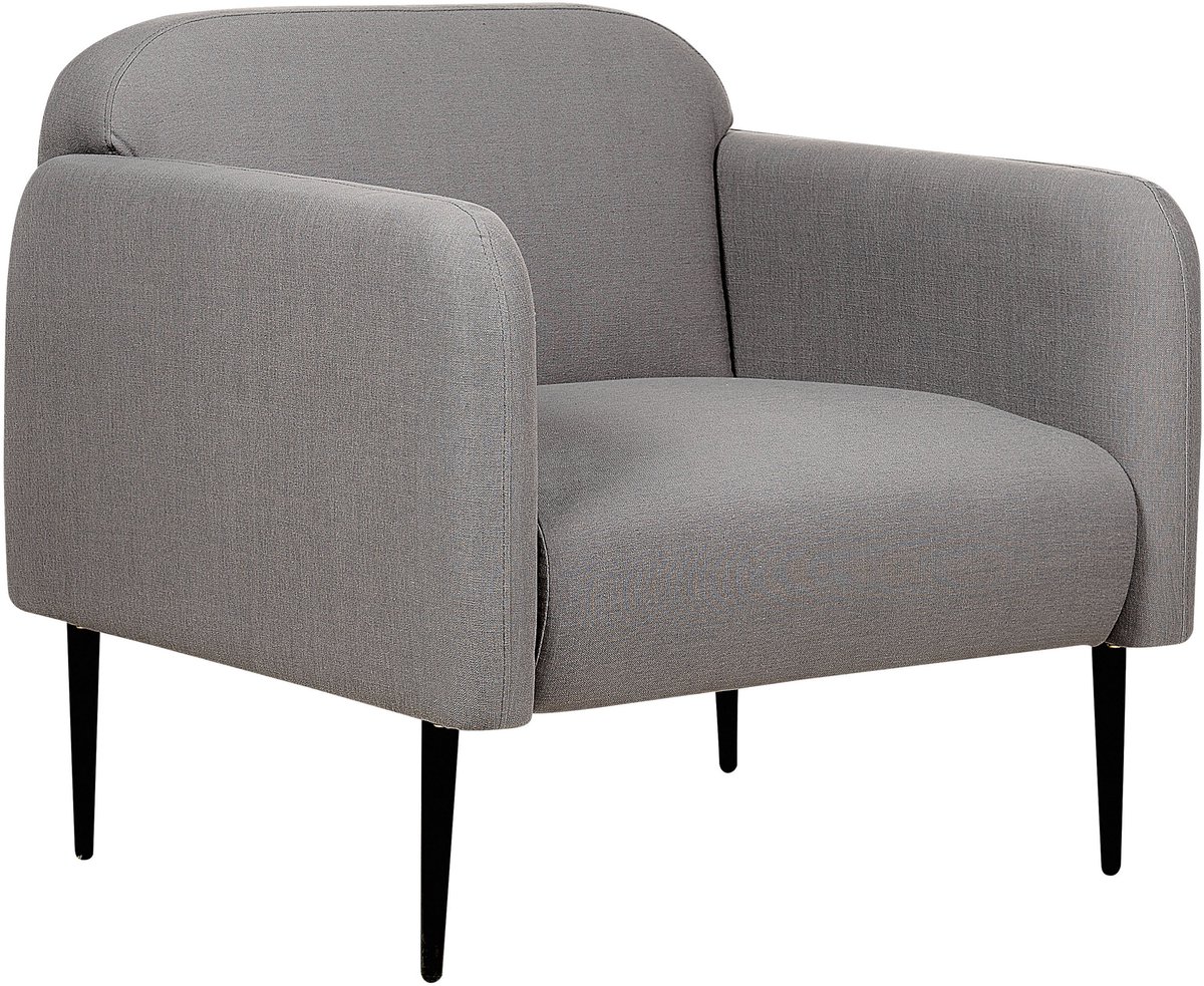 STOUBY - Fauteuil - Grijs - Linnen