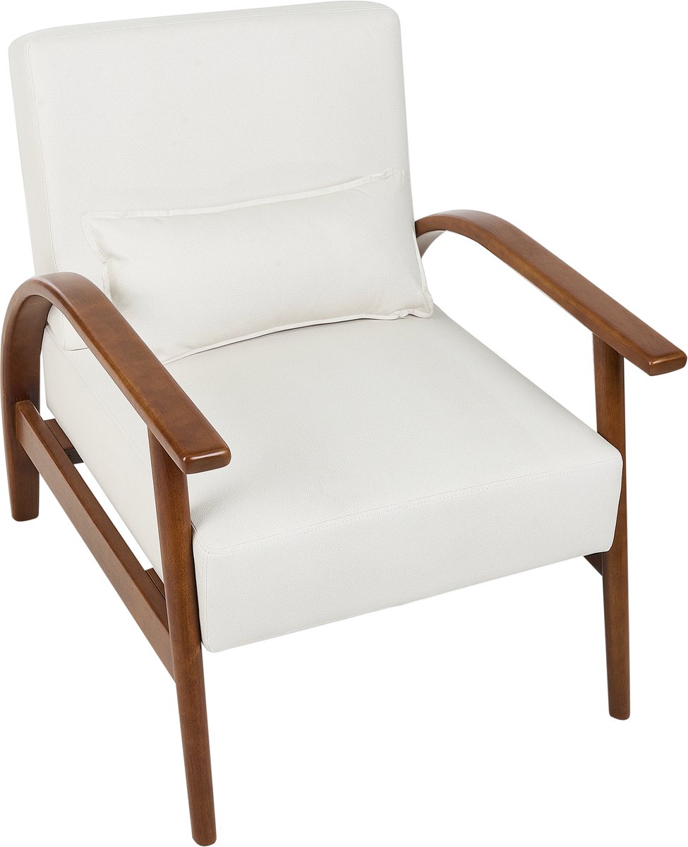 Afbeelding 3 van BELIANI SKARA Fauteuil Bruin Kunstleer Retro Stijl