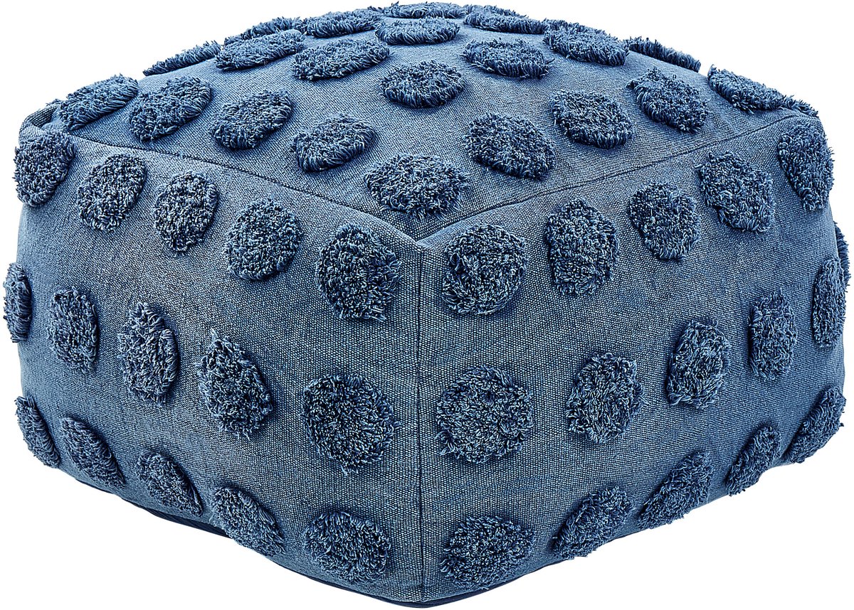 VISHVI - Poef - Blauw - Katoen