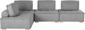 Beliani TIBRO - Canapé d'angle - gris - polyester