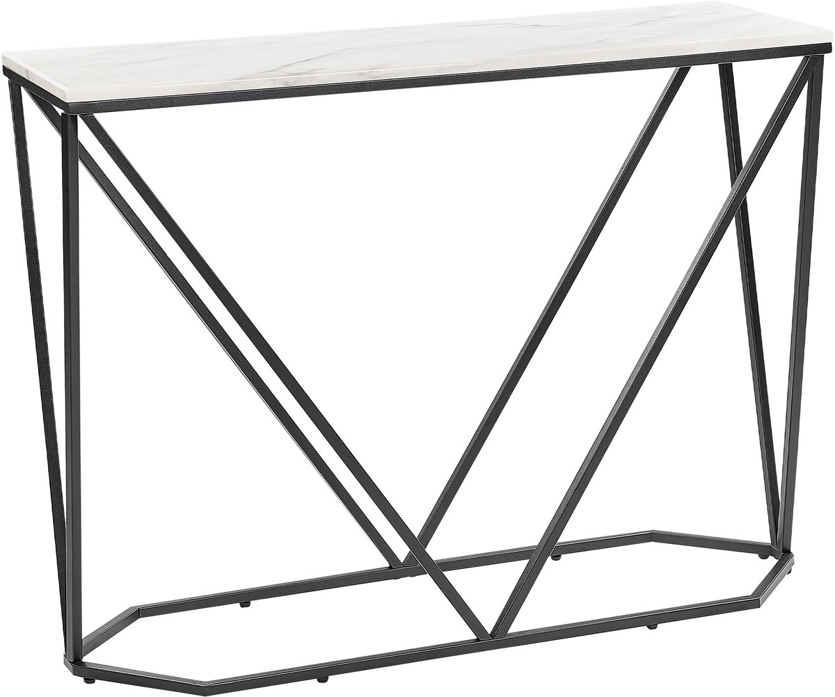 HAZEN - Sidetable - Wit/Zwart - MDF