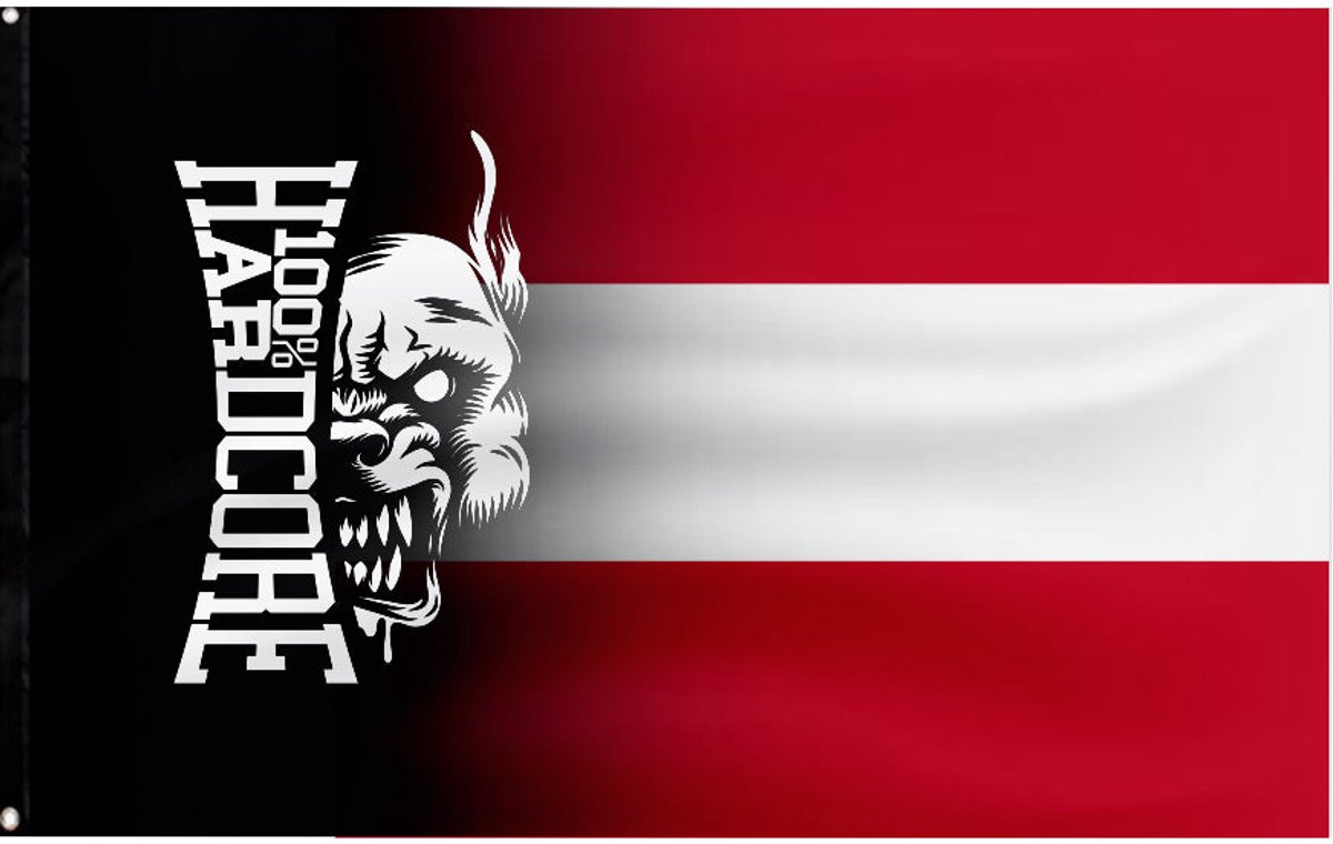 100% Hardcore Vlag Oostenrijk