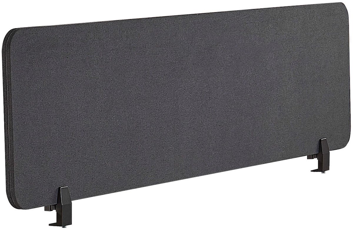 BELIANI WALLY - Bureauscherm - Donkergrijs - 160 cm - Polyester