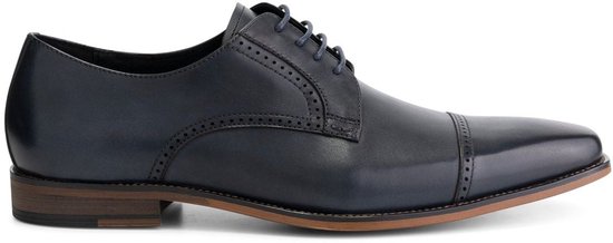 Hommes - Chaussures homme - Chaussures à Chaussures à lacets - Chaussures habillées - Cuir - Bleu marine - Pointure 44