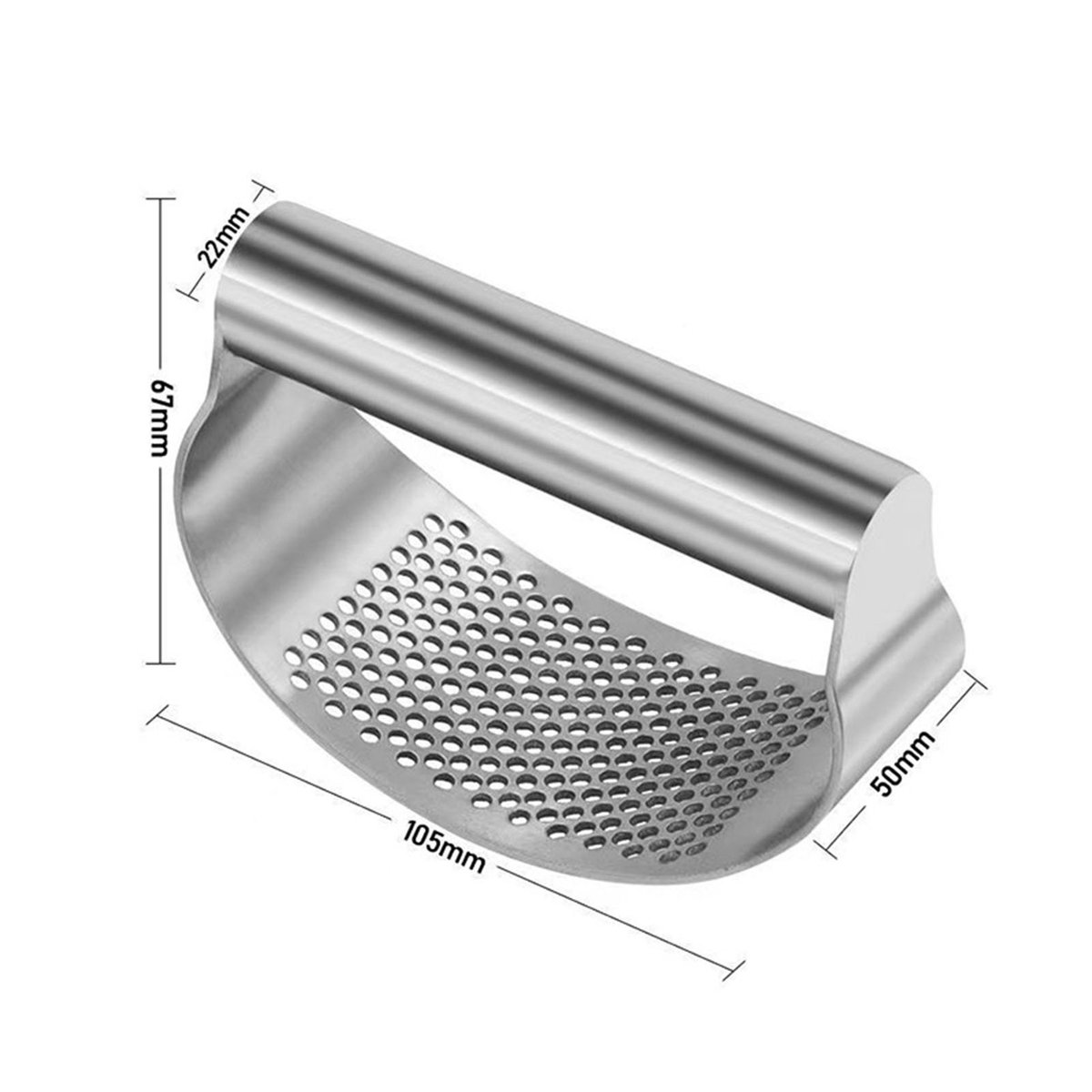 RVS keukenknoflookpers, zwenktype knoflookpers, handmatige knoflookpers