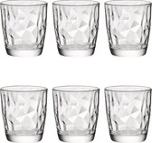 1x Verres à eau / verres à jus 390 ml - Diamond Dof - Verres à boire - Verre à Water/ jus