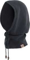 Knit Factory Evy Colsjaal met capuchon - Antraciet - One Size