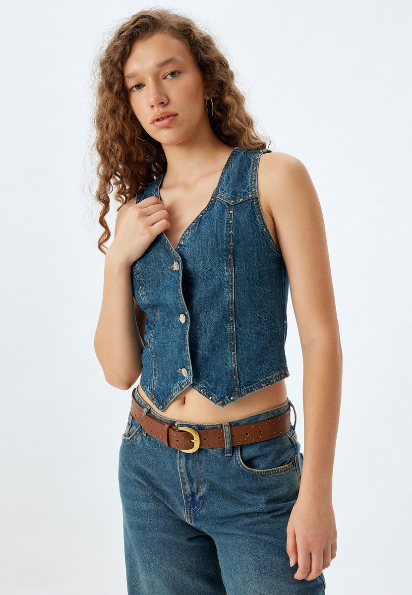 Denim Met trok Jeansweste