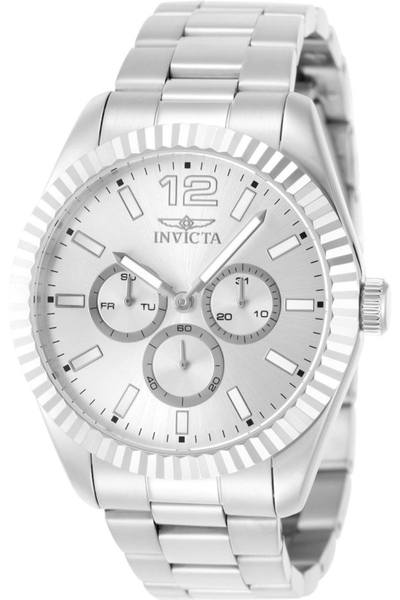Invicta Specialty 49513 Heren Horloge - Waterdicht - Analoog - Quartz Uurwerk - Roestvrij Staal met zilveren Wijzerplaat - 43mm