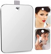 Lot De 2 Miroirs De Salle De Bain Acrylique Anti-buée - 25x20 Cm - Avec Crochets Inox - Pour Rasage Et Maquillage