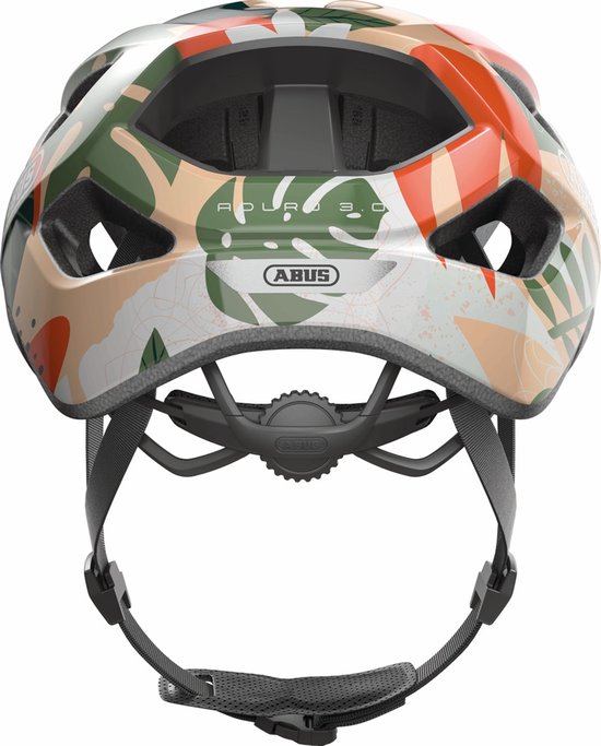 Fietshelm ABUS ADURO 3.0 orange palm L - 58-62 cm - wit - Geschikt voor gebruik op elektrische fietsen - stadsfietsen - 320 g — afbeelding 3