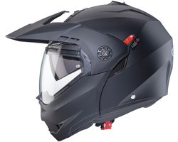Caberg Tourmax systeemhelm - Enduro helm - Matzwart - Maat M (57 t/m 58 cm hoofdomtrek) - Voorzien van Pinlock - Ingebouwd getint zonnevizier