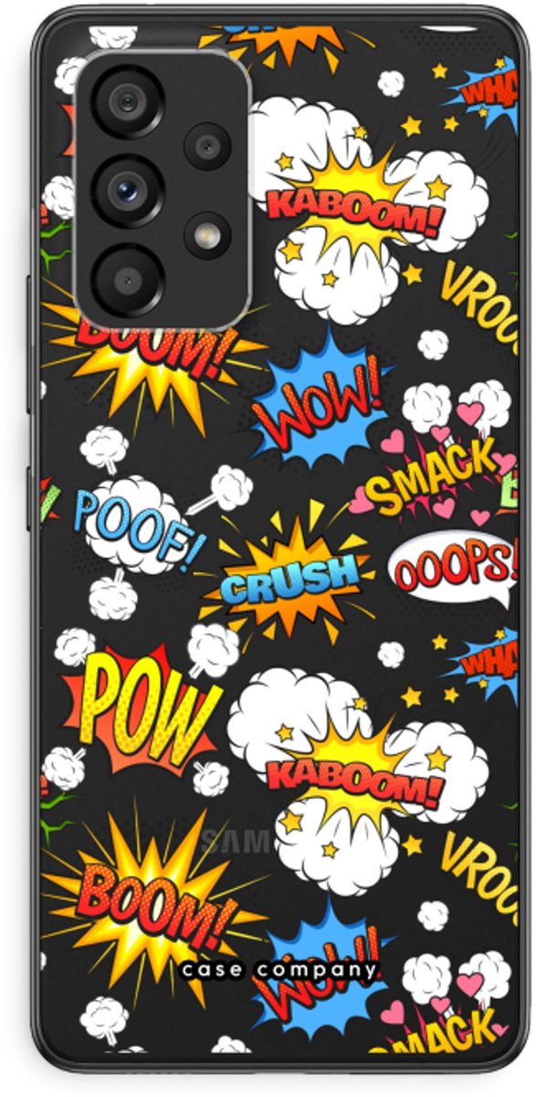 Case Company® - Hoesje geschikt voor Samsung Galaxy A53 5G hoesje - Pow Smack - Soft Cover Telefoonhoesje - Bescherming aan alle Kanten en Schermrand