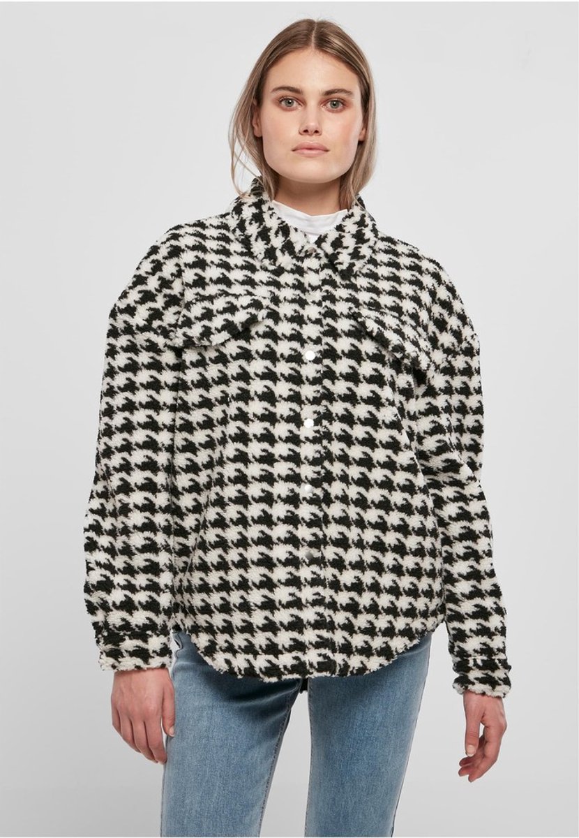 Urban Classics AOP Sherpa Overshirt Blouse M Zwart
