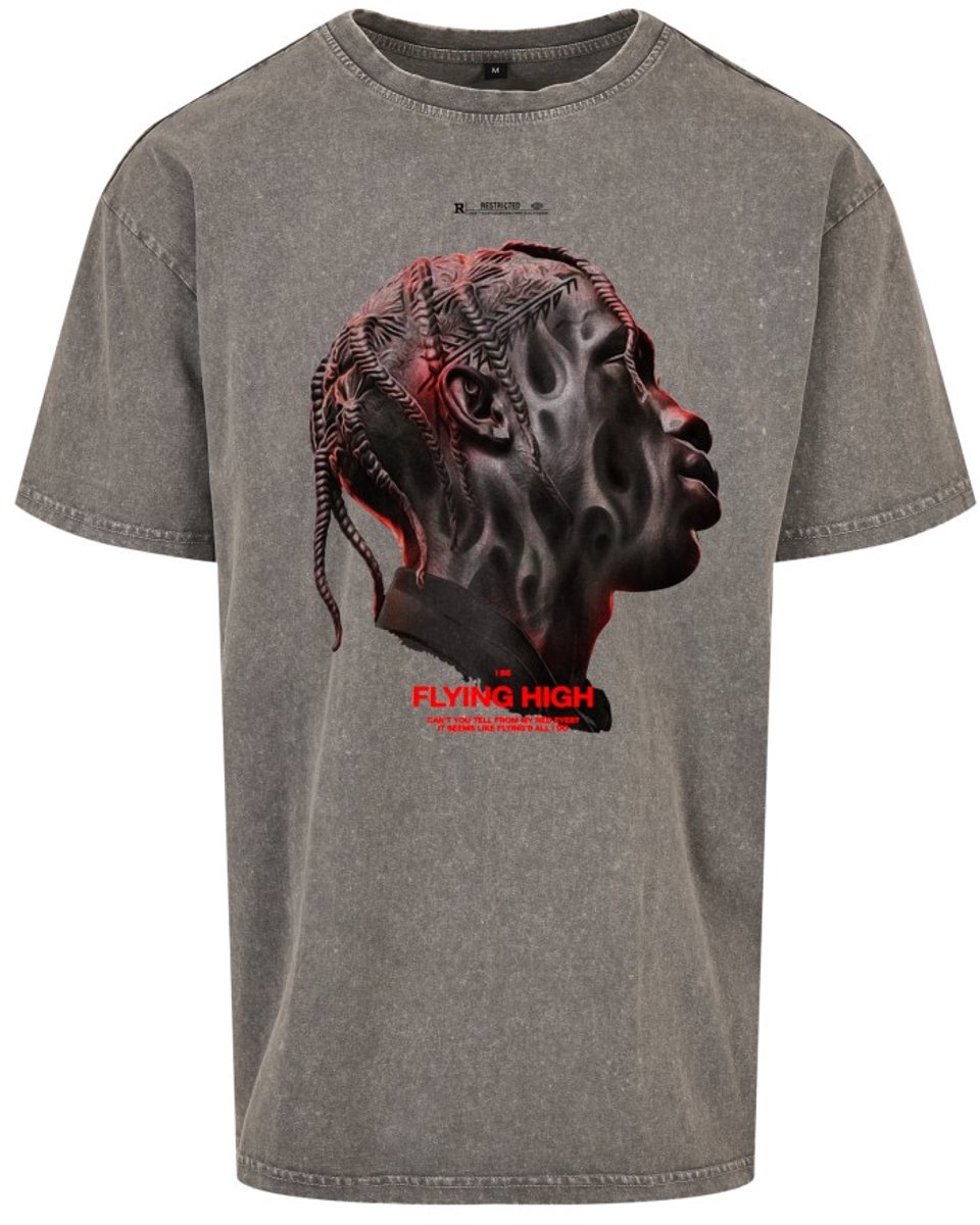Mister Tee Flying High Oversize Heren T-shirt 5XL Grijs