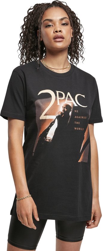 Urban Classics Tshirt Femme -M- Tupac Me Against The World Cover Zwart