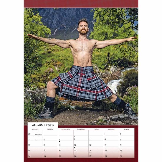Kilted Yoga Kalender 2026 A3