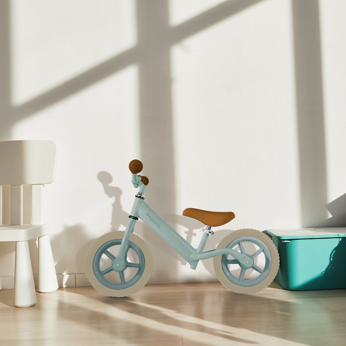 LifeGoods Loopfiets - Speelgoed 2 jaar en ouder - Jongens en Meisjes - Balance Bike - Loopfietsje - Mintgroen — afbeelding 8