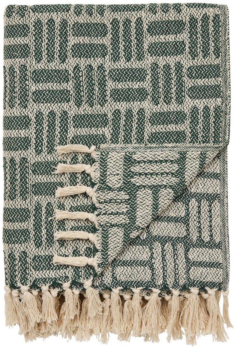 House Nordic Line plaid 130×180cm groen.
