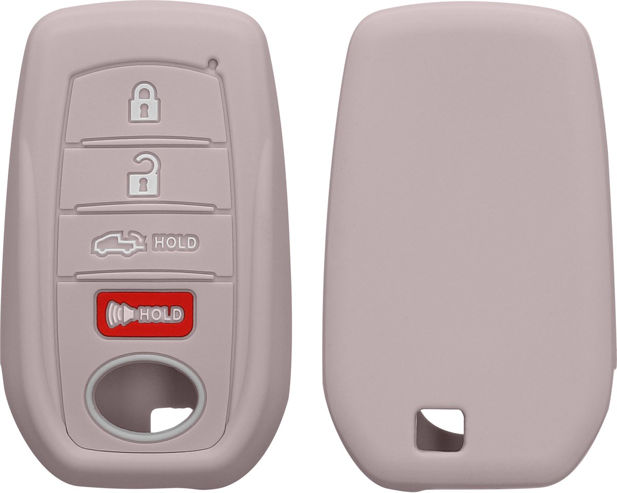 kwmobile autosleutel hoesje geschikt voor Toyota Venza Highlander Tundra Corolla 2019-2024 Autoschlüssel hoes - TPU autosleutel behuizing - Beschermende auto sleutel case - Sleuteletui in lila wolk