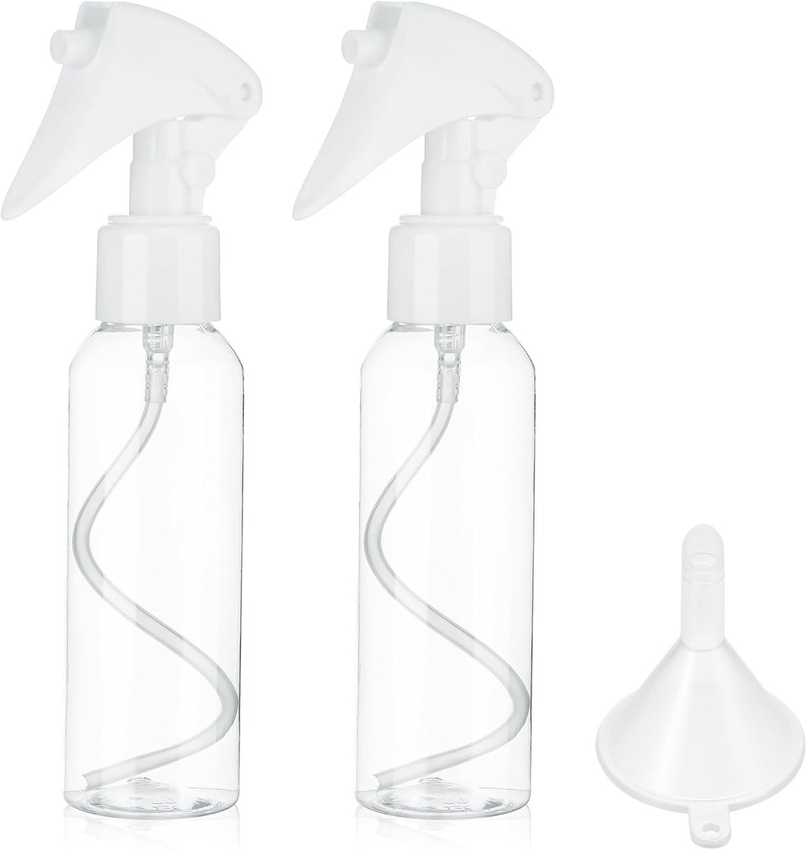 Image of 2pcs Kleine Plastic Sprayfles met Duurzaam Mondstuk - Mini Fijne Vernevelaar Fles, Herbruikbare Reisformaat voor Schoonmaakoplossingen - Essentiële Olie, Haar, Koken