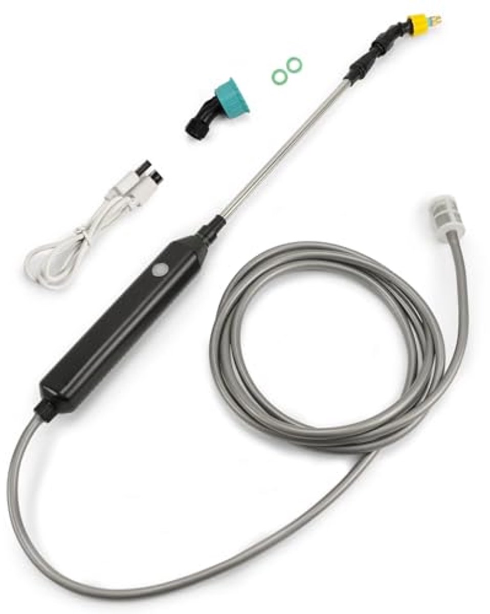 Elektrische sproeier voor planten met telescoopstang en 3 sproeiers