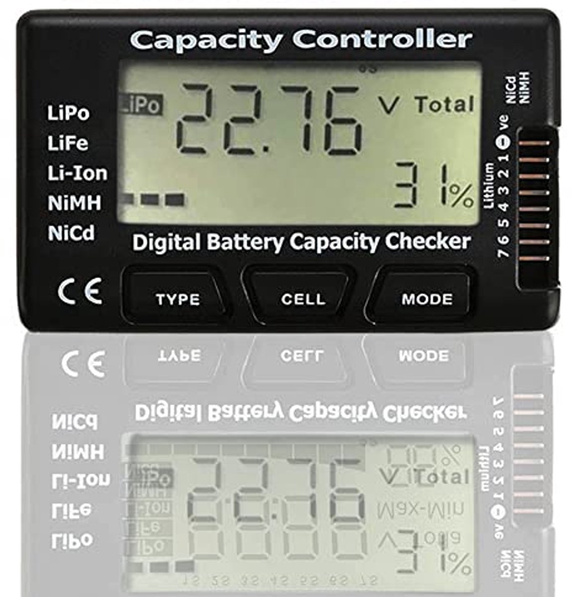 Lithium Batterij Voltmeter Tester met LED Display voor Drones en Auto's