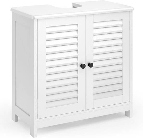 Bamboe Wastafelkast met 2 Deuren - 60x30x60cm