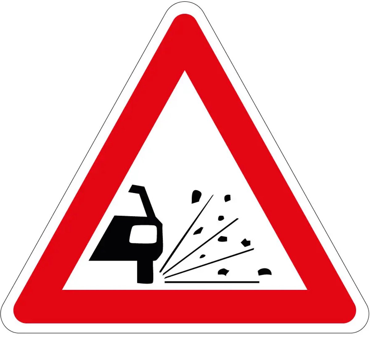 Opspattende stenen sticker - J25 | 30 cm