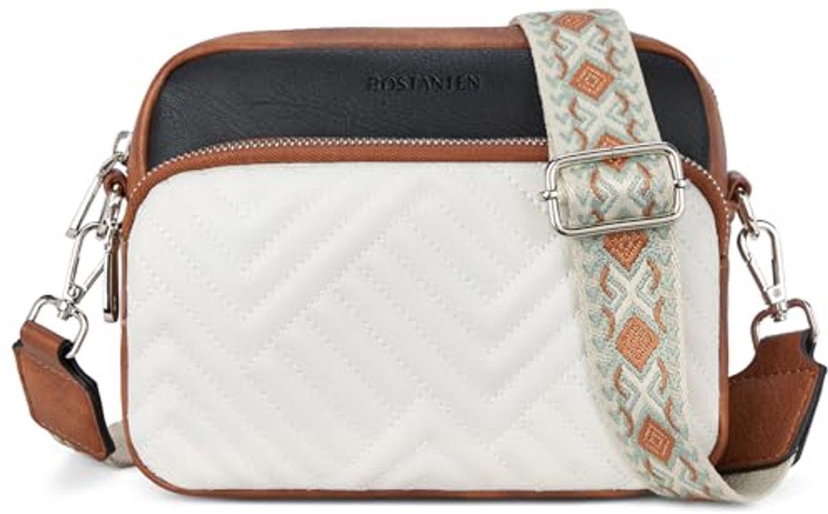 Mobiele Telefoon Schoudertas Dames - Gewatteerde Crossbody Tas met Verstelbare Riem