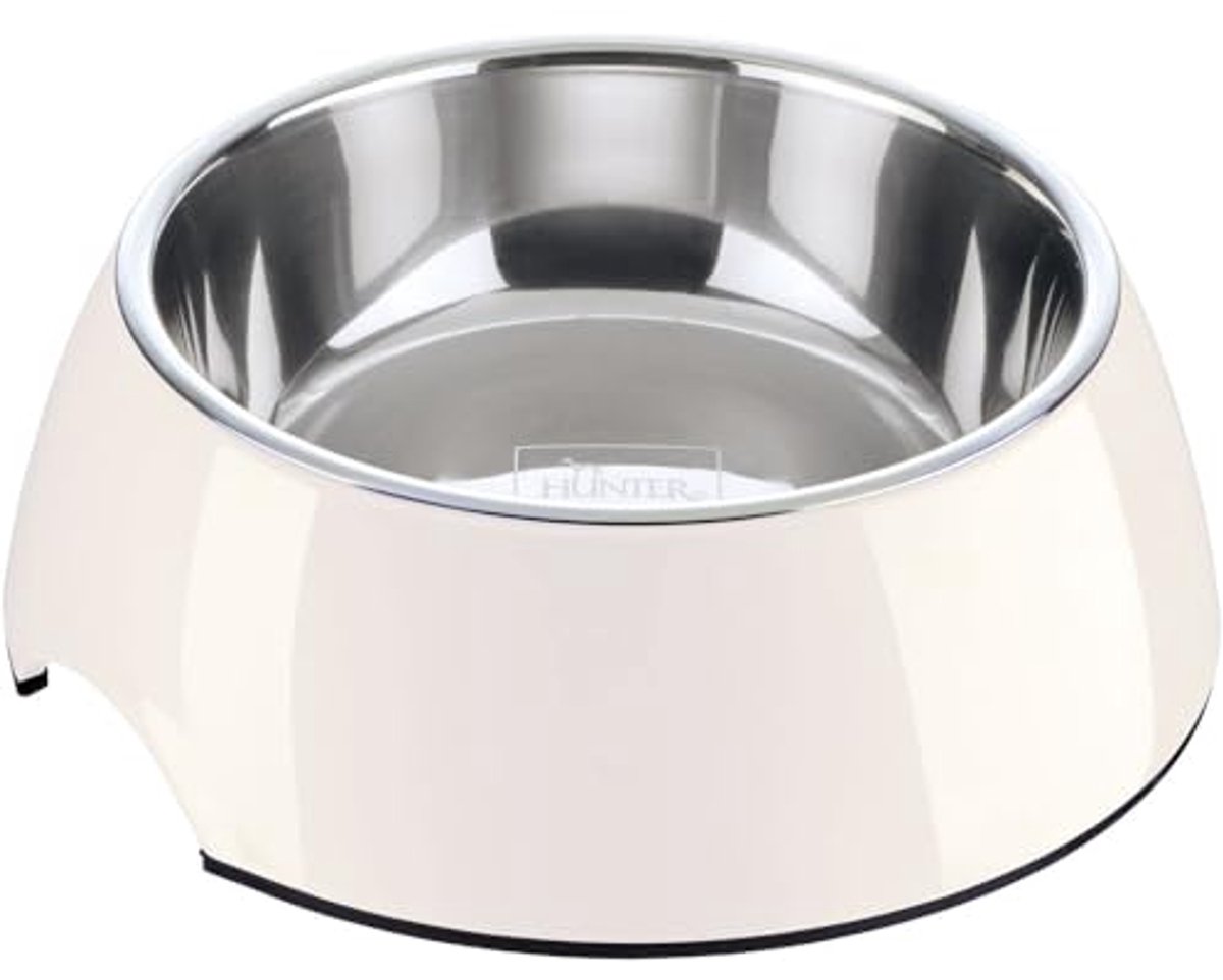 Melamine voer- en drinkbak voor honden en katten met roestvrijstalen inzet 350 ml