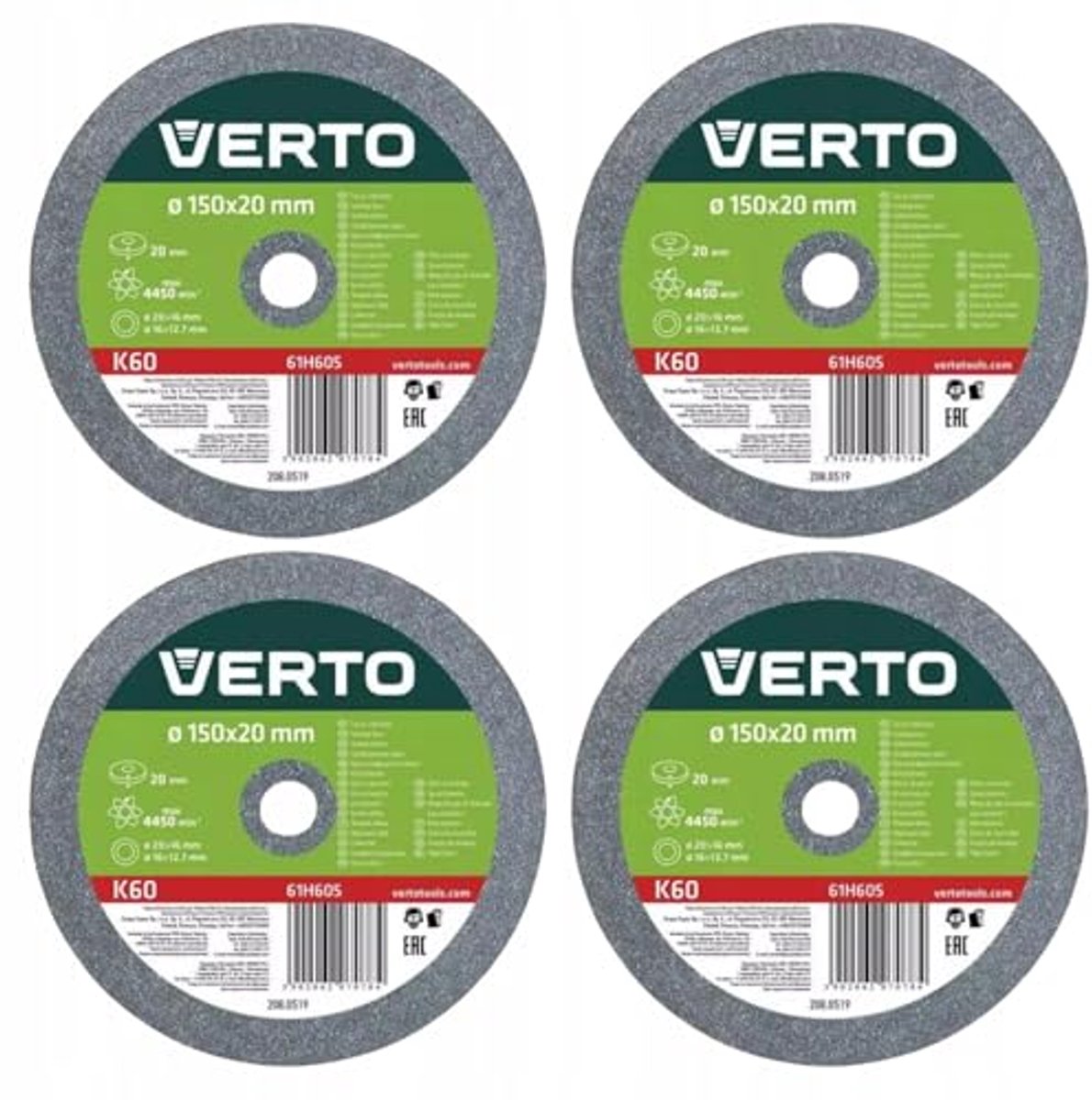 Slijpschijven 150 mm voor Metaalbewerking - 4 Stuks K60