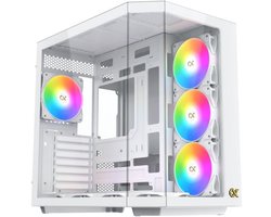 XIGMATEK CUBI II Arctic Case zonder voeding - Cube - E-ATX-formaat - Wit